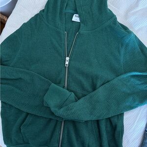 Aritzia - TNA waffle zip up